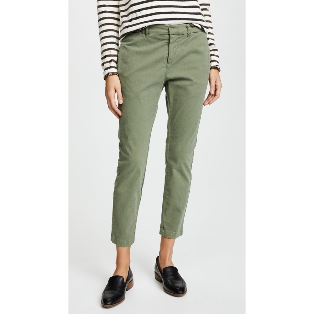 Nili Lotan Tel Aviv Twill Khaki Green Pants